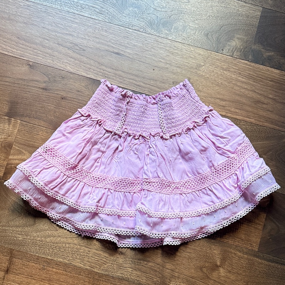 Katie J NYC Pink Ruffled Skirt